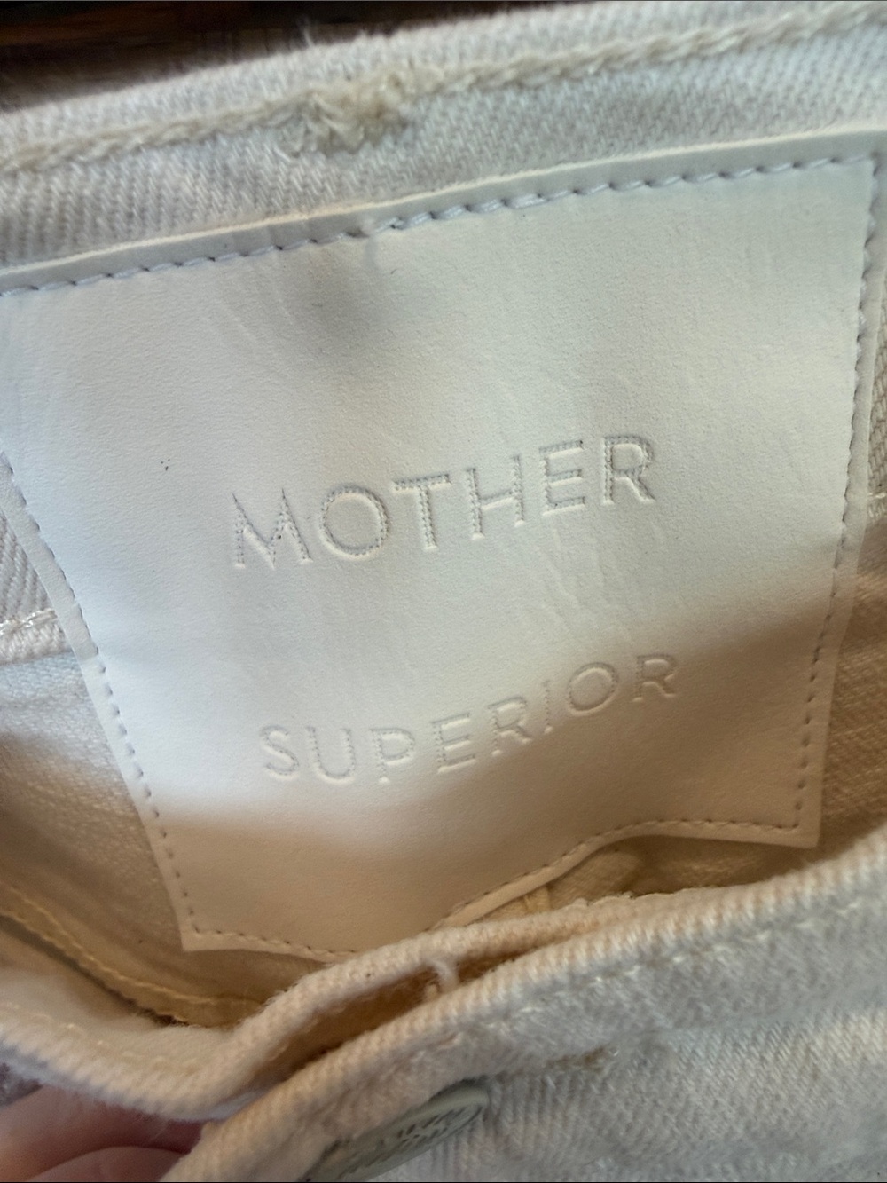 705 MOTHER The Hustler Patch Pocket Flood Jeans Act Natural White Size 28 NWT - Picture 3 of 13